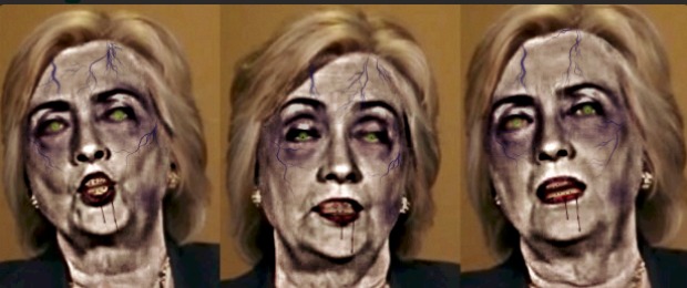 Zombie Hillary Three Faced