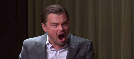 DiCaprio screaming